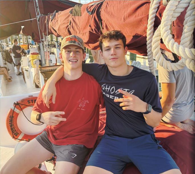 Students together aboard the Morning Star